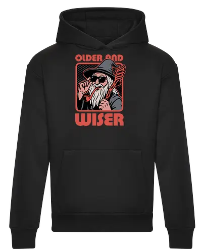 Old Wise Wizard Pop Art - Middle Age, Middle Earth, Grey, Cool, Wiser, Wise, Older, Old, Adventure, Fantasy, Books, Book, Bookworm, Retro, Retro Vintage, Vintage, Medieval, Magic, Magical, Wizard Hat, Wizard, Pop Culture Wizard, Witchcraft, Sorcery, Sorcerer, Fun, Funny, Meme - Heavyweight Hoodie