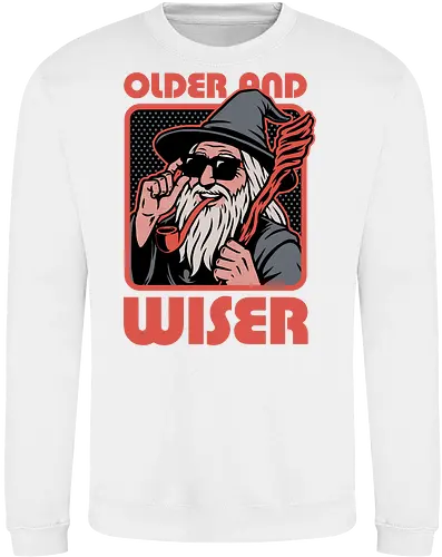 Old Wise Wizard Pop Art - Middle Age, Middle Earth, Grey, Cool, Wiser, Wise, Older, Old, Adventure, Fantasy, Books, Book, Bookworm, Retro, Retro Vintage, Vintage, Medieval, Magic, Magical, Wizard Hat, Wizard, Pop Culture Wizard, Witchcraft, Sorcery, Sorcerer, Fun, Funny, Meme - Sweatshirt