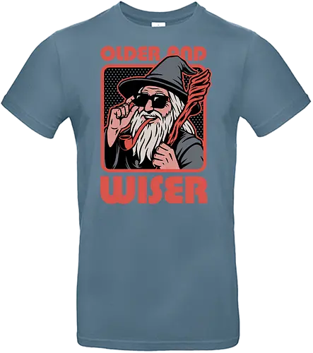 Old Wise Wizard Pop Art - Middle Age, Middle Earth, Grey, Cool, Wiser, Wise, Older, Old, Adventure, Fantasy, Books, Book, Bookworm, Retro, Retro Vintage, Vintage, Medieval, Magic, Magical, Wizard Hat, Wizard, Pop Culture Wizard, Witchcraft, Sorcery, Sorcerer, Fun, Funny, Meme - Standard T-Shirt