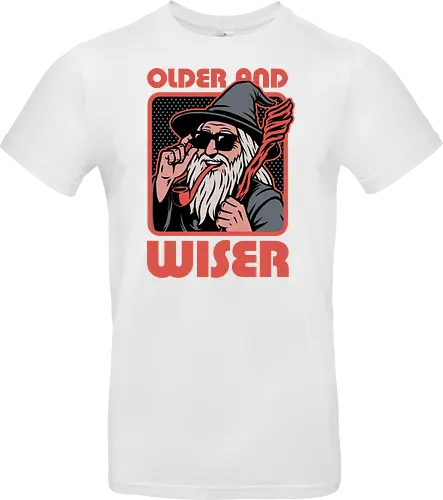 Old Wise Wizard Pop Art - Middle Age, Middle Earth, Grey, Cool, Wiser, Wise, Older, Old, Adventure, Fantasy, Books, Book, Bookworm, Retro, Retro Vintage, Vintage, Medieval, Magic, Magical, Wizard Hat, Wizard, Pop Culture Wizard, Witchcraft, Sorcery, Sorcerer, Fun, Funny, Meme - Standard T-Shirt