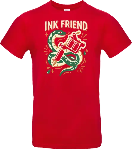 "Ink Friend" Traditional Snake & Tattoo Machine Graphic