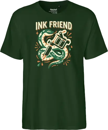 "Ink Friend" Traditional Snake & Tattoo Machine Graphic