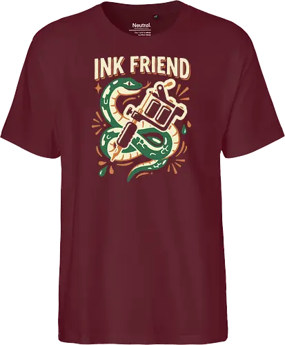 "Ink Friend" Traditional Snake & Tattoo Machine Graphic