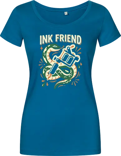 "Ink Friend" Traditional Snake & Tattoo Machine Graphic