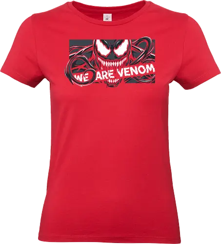 We Are Symbiote - we are venom shirt, symbiote graphic tee, lethal protector apparel, edgy comic book clothing, black alien monster design, venomous grin shirt, anti-hero streetwear, dark superhero t-shirt, gritty comic art top, venom face graphic, carnage inspired clothing, alien symbiote t-shirt, comic book character merch, bold venom illustration, black and red graphic tee, iconic villain streetwear, venom t-shirt, villain merch - Standard T-Shirt (Women)