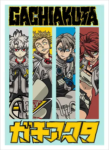 Gachiakutaa - gachiakuta, post apocalyptic anime, supernatural action, gritty manga style, anti hero story, urban fantasy, japanese manga, anime illustration - Artprint