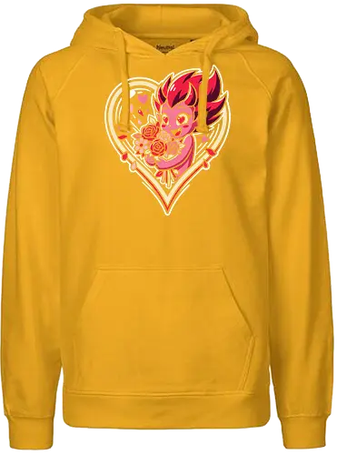 "Love Demon" Kawaii Chibi Devil Valentine's Day Graphic - love demon shirt, kawaii devil t-shirt, chibi monster valentine, heart eyes devil graphic tee, cute succubus apparel, valentine's day monster gift, roses and devil design, pink demon girl clothing, heart frame aesthetic top, sweet but spicy t-shirt, anniversary gift for her, alternative valentine streetwear, romantic devil illustration, spooky cute valentine merch, red roses graphic tee, holiday monster t-shirt, vibrant pink character shirt, whimsical demon art clothing, love themed graphic top - Fairtrade Hoodie