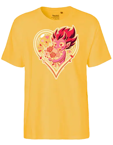 "Love Demon" Kawaii Chibi Devil Valentine's Day Graphic - love demon shirt, kawaii devil t-shirt, chibi monster valentine, heart eyes devil graphic tee, cute succubus apparel, valentine's day monster gift, roses and devil design, pink demon girl clothing, heart frame aesthetic top, sweet but spicy t-shirt, anniversary gift for her, alternative valentine streetwear, romantic devil illustration, spooky cute valentine merch, red roses graphic tee, holiday monster t-shirt, vibrant pink character shirt, whimsical demon art clothing, love themed graphic top - Fairtrade T-Shirt