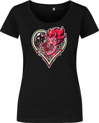 "Love Demon" Kawaii Chibi Devil Valentine's Day Graphic