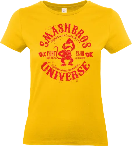 DK Fight Club - Smash Bros Diddy Kong - grunge kunst, suchen zerstören, dk crew, keine gnade, diddy kong t-shirt, smash bros kämpfer, dk fight club, nintendo kleidung, donkey kong country, teetan, dk universum, kremlings, super smash bros, nintendo gaming, rare spiele - Standard T-Shirt (Women)