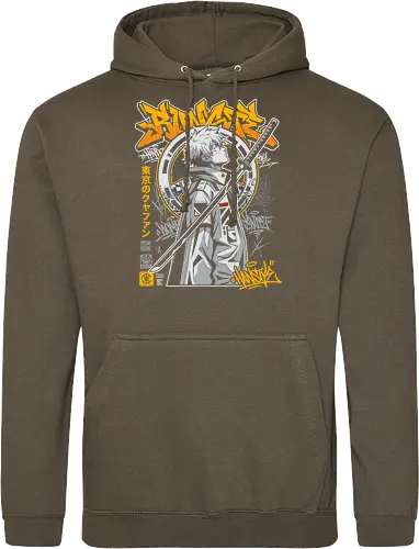 "Tokyo Cyber Samurai" Futuristic Streetwear Graphic