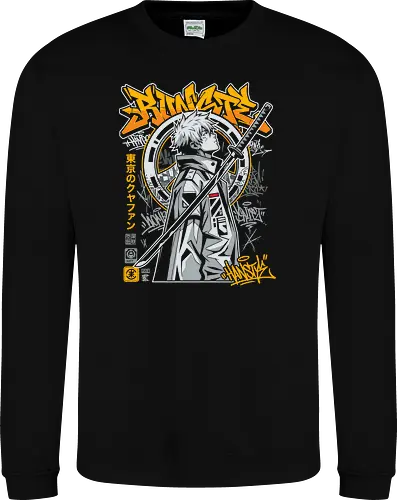 "Tokyo Cyber Samurai" Futuristic Streetwear Graphic