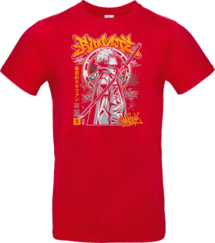 "Tokyo Cyber Samurai" Futuristic Streetwear Graphic