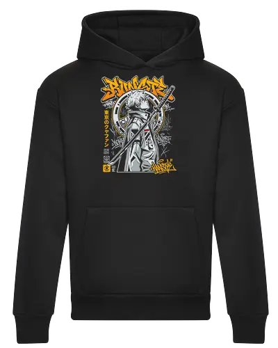 "Tokyo Cyber Samurai" Futuristic Streetwear Graphic