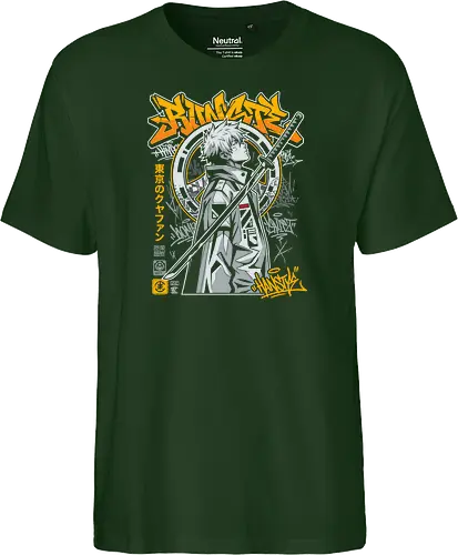 "Tokyo Cyber Samurai" Futuristic Streetwear Graphic