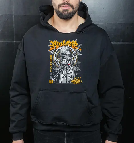 "Tokyo Cyber Samurai" Futuristic Streetwear Graphic