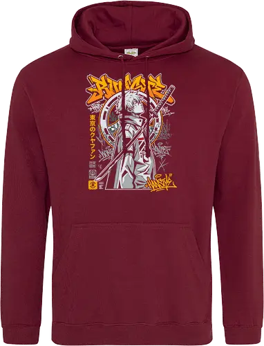 "Tokyo Cyber Samurai" Futuristic Streetwear Graphic