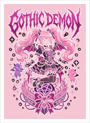 Gothic Demon Pastel Goth Succubus Kawaii Alt Streetwear