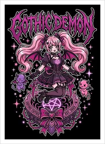 Gothic Demon Pastel Goth Succubus Kawaii Alt Streetwear