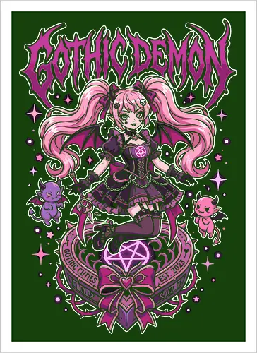 Gothic Demon Pastel Goth Succubus Kawaii Alt Streetwear