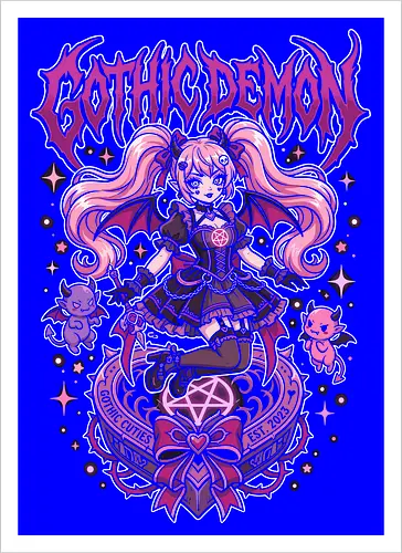 Gothic Demon Pastel Goth Succubus Kawaii Alt Streetwear
