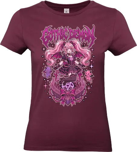 Gothic Demon Pastel Goth Succubus Kawaii Alt Streetwear - gothic demon shirt, pastel goth succubus t-shirt, kawaii demon girl graphic tee, harajuku alternative apparel, gothic cuties clothing, pink and purple goth design, pentagram aesthetic top, spooky cute anime t-shirt, mall goth streetwear, dark coquette fashion, e-girl aesthetic merch, devil girl illustration shirt, occult kawaii clothing, whimsical demon art, alternative valentine gift, aesthetic witchy top, manga style goth shirt, vibrant pink monster girl, edgy anime character tee - Standard T-Shirt (Women)