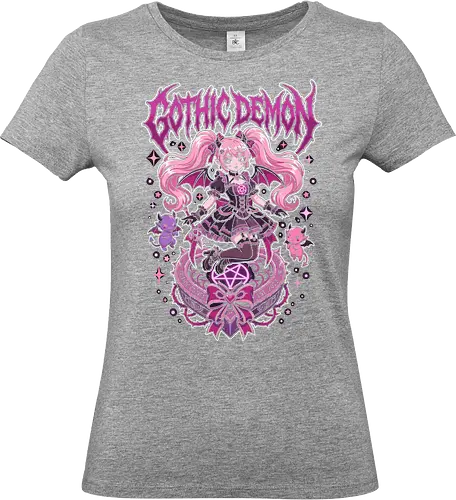 Gothic Demon Pastel Goth Succubus Kawaii Alt Streetwear - gothic demon shirt, pastel goth succubus t-shirt, kawaii demon girl graphic tee, harajuku alternative apparel, gothic cuties clothing, pink and purple goth design, pentagram aesthetic top, spooky cute anime t-shirt, mall goth streetwear, dark coquette fashion, e-girl aesthetic merch, devil girl illustration shirt, occult kawaii clothing, whimsical demon art, alternative valentine gift, aesthetic witchy top, manga style goth shirt, vibrant pink monster girl, edgy anime character tee - Standard T-Shirt (Women)