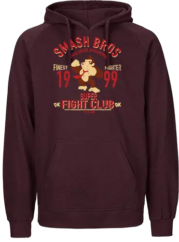 DK Oberster Kämpfer - Vintage Kong - donkey kong t-shirt, smash bros kämpfer, dk insel, nintendo kleidung, shigeru miyamoto, teetan, super fight club, donkey kong country, herausforderer naht, 90er gaming, rare spiele, riesen schlag, king k rool, vintage kunst, bester kämpfer - Fairtrade Hoodie