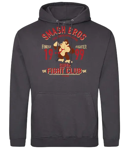 DK Oberster Kämpfer - Vintage Kong - donkey kong t-shirt, smash bros kämpfer, dk insel, nintendo kleidung, shigeru miyamoto, teetan, super fight club, donkey kong country, herausforderer naht, 90er gaming, rare spiele, riesen schlag, king k rool, vintage kunst, bester kämpfer - Standard Hoodie