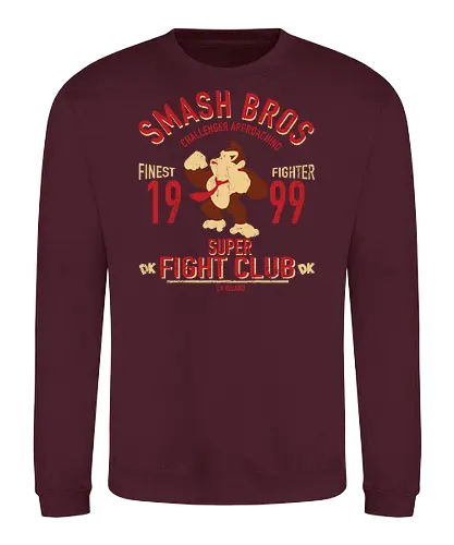 DK Oberster Kämpfer - Vintage Kong - donkey kong t-shirt, smash bros kämpfer, dk insel, nintendo kleidung, shigeru miyamoto, teetan, super fight club, donkey kong country, herausforderer naht, 90er gaming, rare spiele, riesen schlag, king k rool, vintage kunst, bester kämpfer - Sweatshirt