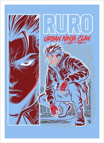 "RURO Urban Ninja Clan" Edgy Techwear Anime Aesthetic