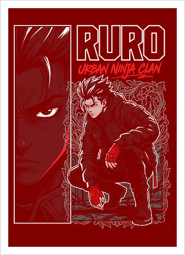 "RURO Urban Ninja Clan" Edgy Techwear Anime Aesthetic