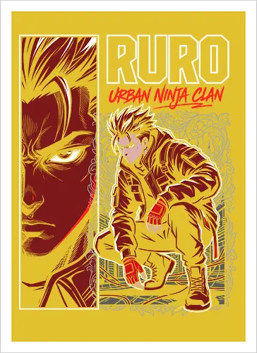 "RURO Urban Ninja Clan" Edgy Techwear Anime Aesthetic