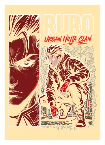 "RURO Urban Ninja Clan" Edgy Techwear Anime Aesthetic