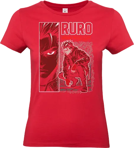 "RURO Urban Ninja Clan" Edgy Techwear Anime Aesthetic - urban ninja clan shirt, ruro anime t-shirt, tactical ninja streetwear, edgy red anime graphic tee, techwear aesthetic clothing, shinobi urban warrior design, crimson red character art, tactical gear anime top, modern ninja illustration, dark shonen aesthetic shirt, original character streetwear, ninja squad goals apparel, red and black anime merch, futuristic ninja t-shirt, high contrast manga style, urban tactical ninja gear, mysterious anime warrior top, stylish otaku fashion, gritty ninja action shirt - Standard T-Shirt (Women)