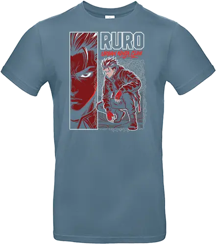 "RURO Urban Ninja Clan" Edgy Techwear Anime Aesthetic - urban ninja clan shirt, ruro anime t-shirt, tactical ninja streetwear, edgy red anime graphic tee, techwear aesthetic clothing, shinobi urban warrior design, crimson red character art, tactical gear anime top, modern ninja illustration, dark shonen aesthetic shirt, original character streetwear, ninja squad goals apparel, red and black anime merch, futuristic ninja t-shirt, high contrast manga style, urban tactical ninja gear, mysterious anime warrior top, stylish otaku fashion, gritty ninja action shirt - Standard T-Shirt