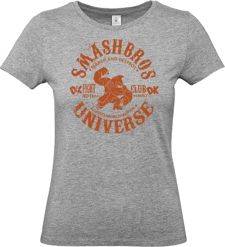 Smash Bros Fight Club - Kong DK - donkey kong t-shirt, smash bros kämpfer, dk fight club, nintendo kleidung, shigeru miyamoto, teetan, riesen schlag, suchen zerstören, keine gnade, super smash bros, donkey kong country, dk crew, grunge kunst, herausragender champion, smash universum - Standard T-Shirt (Women)