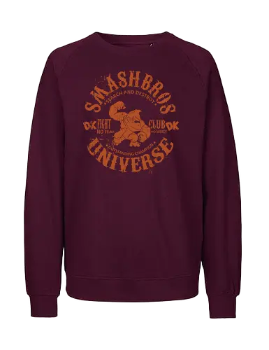 Smash Bros Fight Club - Kong DK - donkey kong t-shirt, smash bros kämpfer, dk fight club, nintendo kleidung, shigeru miyamoto, teetan, riesen schlag, suchen zerstören, keine gnade, super smash bros, donkey kong country, dk crew, grunge kunst, herausragender champion, smash universum - Fairtrade Sweatshirt