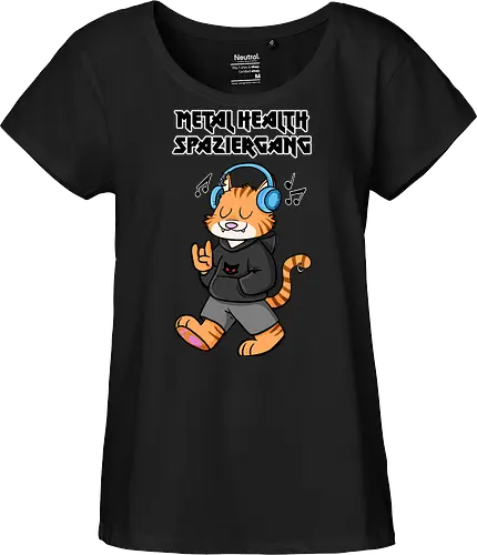 Metal Health Spaziergang - Metal, Hevay Metal, Comic - Fairtrade Girl Shirt