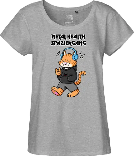 Metal Health Spaziergang - Metal, Hevay Metal, Comic - Fairtrade Girl Shirt