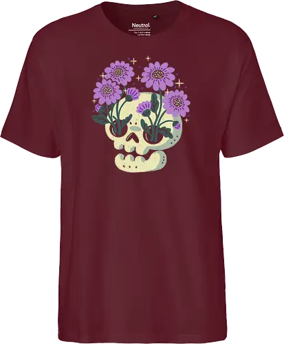 Skull with Purple Flowers
