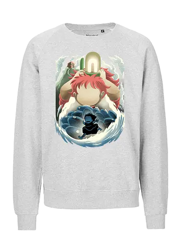 Little Fish Girl - Ponyo, famous anime - Fairtrade Sweatshirt