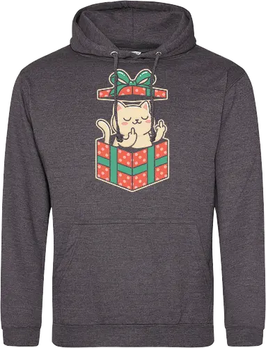 "Surprise Me" Funny Rude Cat in Gift Box Graphic