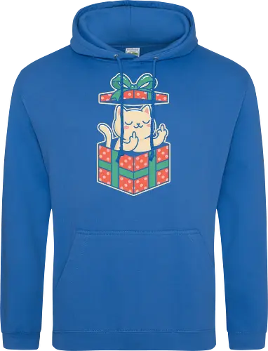 "Surprise Me" Funny Rude Cat in Gift Box Graphic