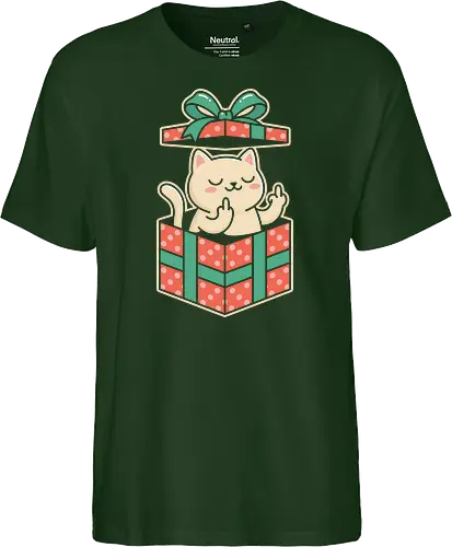 "Surprise Me" Funny Rude Cat in Gift Box Graphic