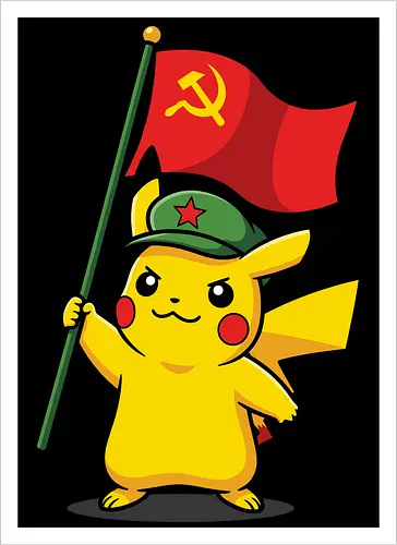 "Comrade Mouse" Funny Revolutionary Anime Mashup Graphic