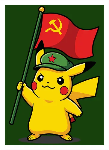 "Comrade Mouse" Funny Revolutionary Anime Mashup Graphic