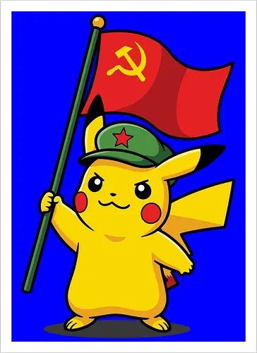 "Comrade Mouse" Funny Revolutionary Anime Mashup Graphic