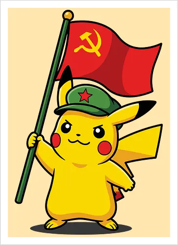 "Comrade Mouse" Funny Revolutionary Anime Mashup Graphic
