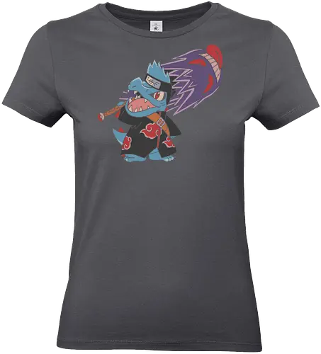 "Shark Shinobi" Totodile x Kisame Akatsuki Mashup Anime Graphic - totodile kisame shirt, akatsuki totodile graphic tee, funny anime crossover clothing, water type shinobi design, naruto mashup t-shirt, samehada apparel, hidden mist merch, tactical shirt, kisame hoshigaki parody shirt, blue crocodile ninja top, red cloud cloak t-shirt, unique anime fan gift, totodile akatsuki streetwear, anime monster mashup, pocket monster ninja gear, shark shinobi t-shirt, shonen jump parody apparel, japanese pop culture clothing, cool anime character tee - Standard T-Shirt (Women)